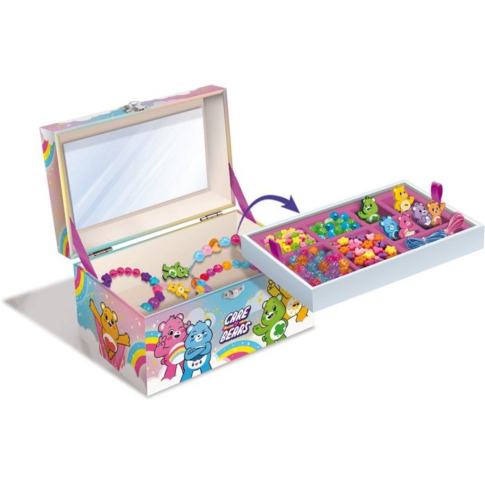 Creative Jewelry Box - LISCIANI - Care Bears - Beads and Charms - Built-in Mirror - Convenient Storage