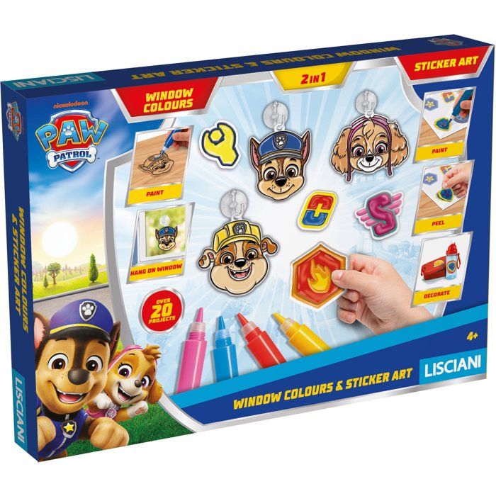Paw Patrol Decorative Windows - Creative Set - LISCIANI - Hanging Stained-Glass Windows - Paw Patrol Characters