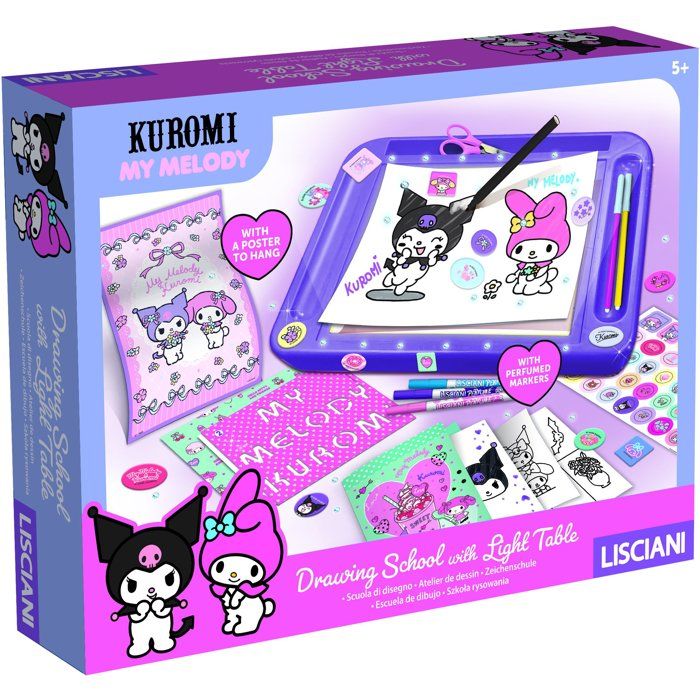 Drawing School with Light Table - LISCIANI - My Melody & Kuromi - Light Table - Easy to Trace