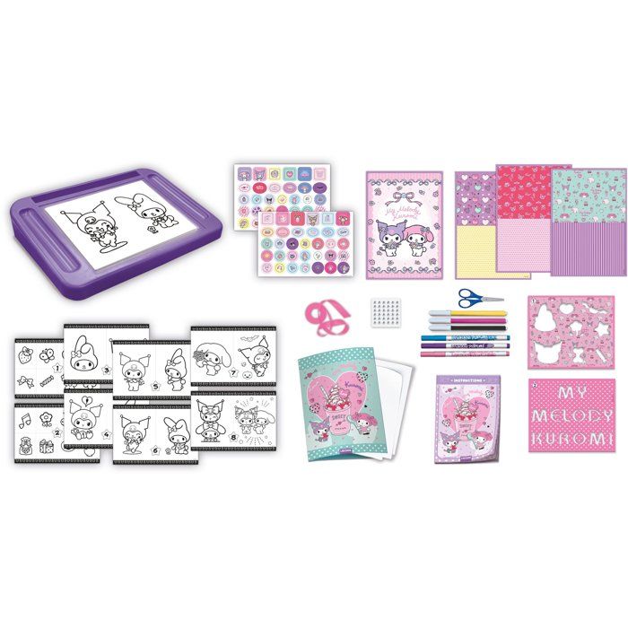 Drawing School with Light Table - LISCIANI - My Melody & Kuromi - Light Table - Easy to Trace