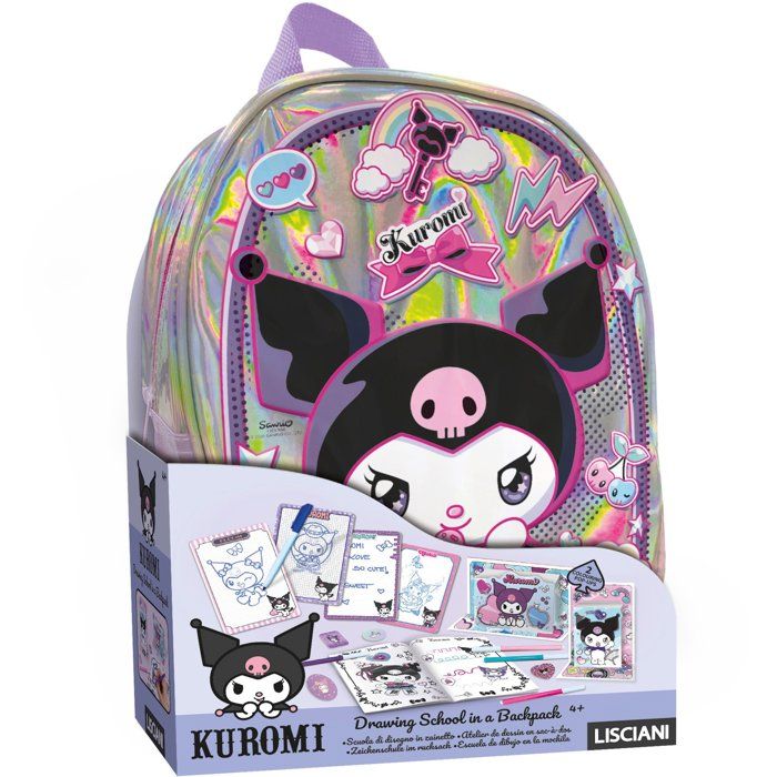 Coloring and Drawing School Backpack - LISCIANI - Kuromi - Creative Activities - Convenient Size