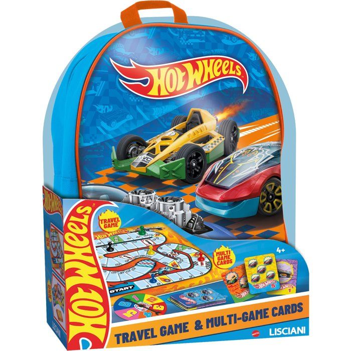 Hot Wheels Super 2-in-1 Travel Set - Travel Games - LISCIANI - Backpack Included