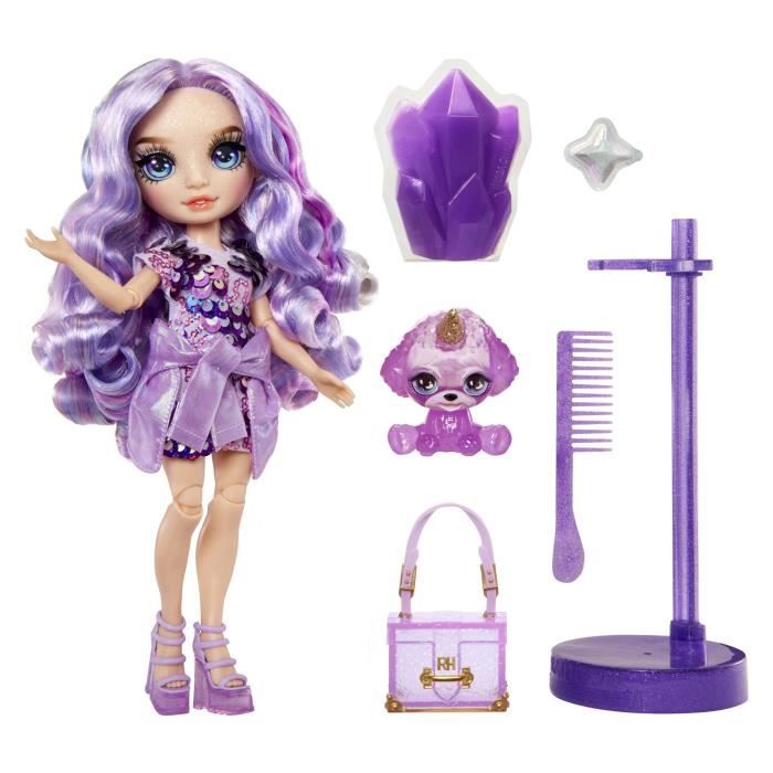 Rainbow High Fashion Doll with Slime Kit and Pet - Purple (Purple) - 11" Glitter Doll with Slime Kit