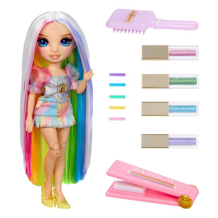 Rainbow High - Hair Studio - Amaya - 27 cm Doll - Accessories Included - Customize the doll's hair -