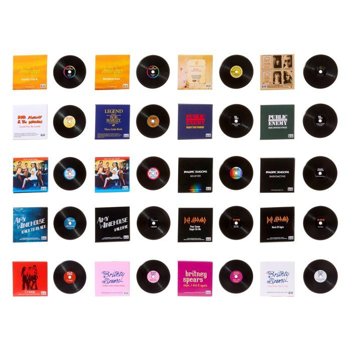 MGA's Miniverse - Real Music - Vinyl Records - Includes: 4 vinyl records, accessories, and a keychain - Compatible with the Real Music turntable