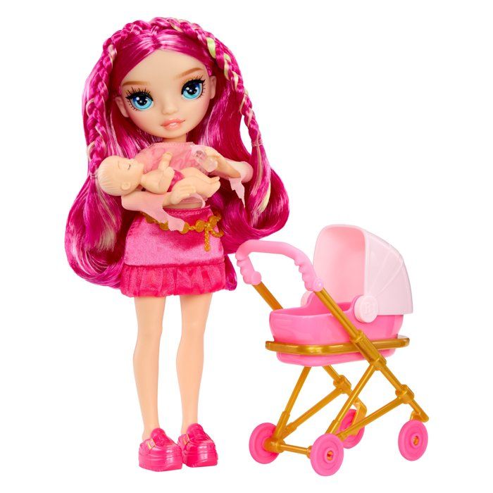 Junior High Babysitters  Stella - 23 cm Doll - Baby, Stroller, Bassinet, Bottle, Comb, Outfit, and Accessories