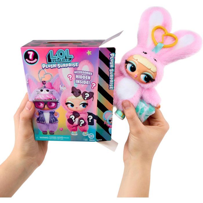 L.O.L. Surprise! Plush Surprise - Plush Toy with 7 Surprises Included - Keychain - 6 Collectible Designs - Ages 4 and up