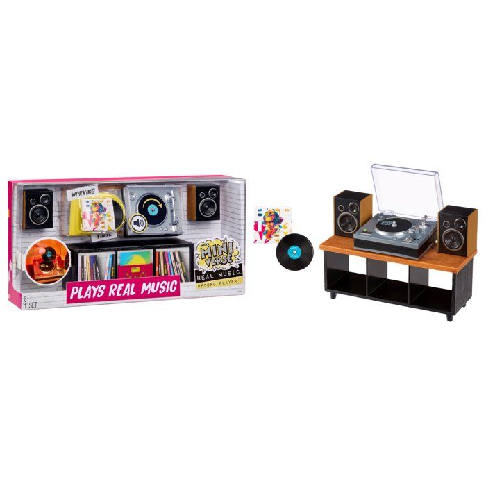 MGA's Miniverse - Real Music - Record Player - 30-Second Songs - Includes: 1 Vinyl Record - Compatible with Real Music vinyl records