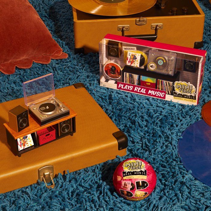MGA's Miniverse - Real Music - Record Player - 30-Second Songs - Includes: 1 Vinyl Record - Compatible with Real Music vinyl records