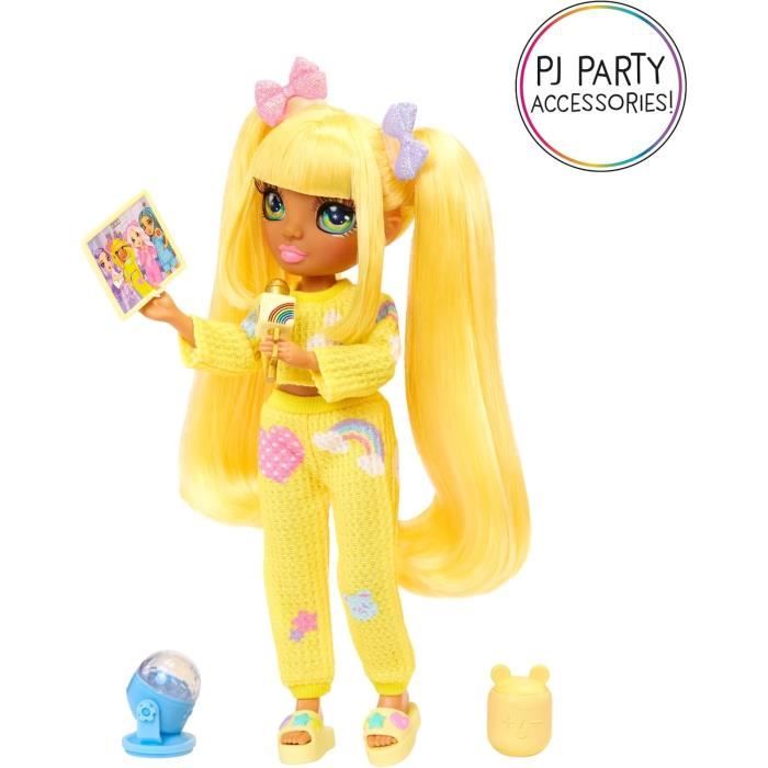 Junior High Pajama Party - 22 cm articulated fashion doll - Sunny (Yellow) - Many accessories - from 4 years
