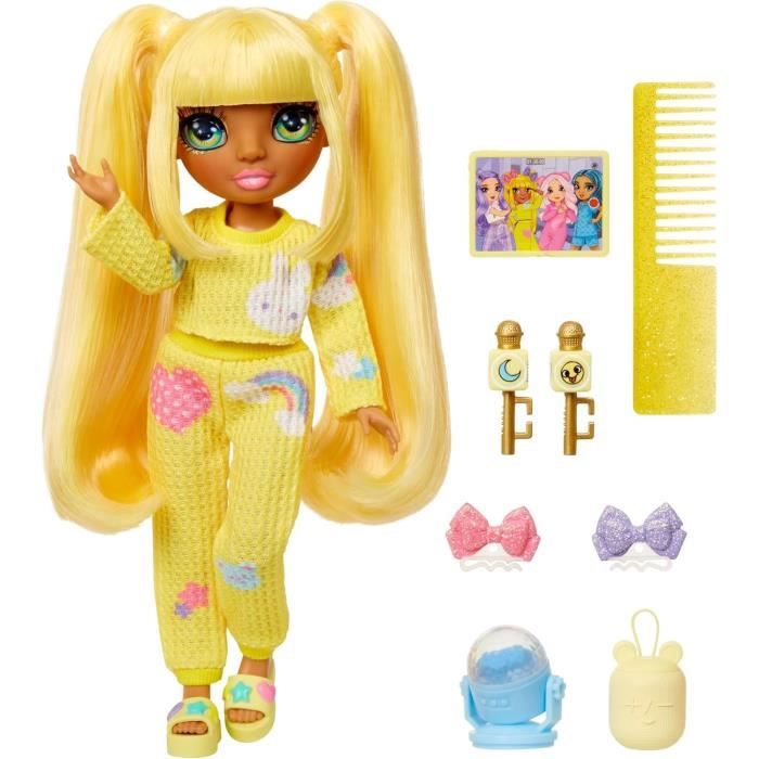 Junior High Pajama Party - 22 cm articulated fashion doll - Sunny (Yellow) - Many accessories - from 4 years