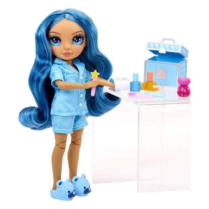 Junior High Pyjama Party - 22 cm articulated fashion doll - Skyler (Blue) - Many accessories - from 4 years old