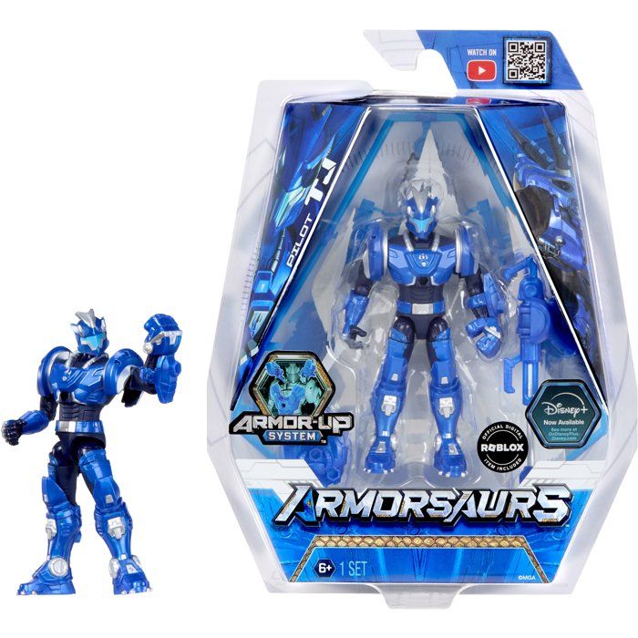 Armorsaurs  - TJ - Triceratops Rider - 9.5 cm Figure - Interchangeable Armor - Transformable Accessory - Ages 6 and up