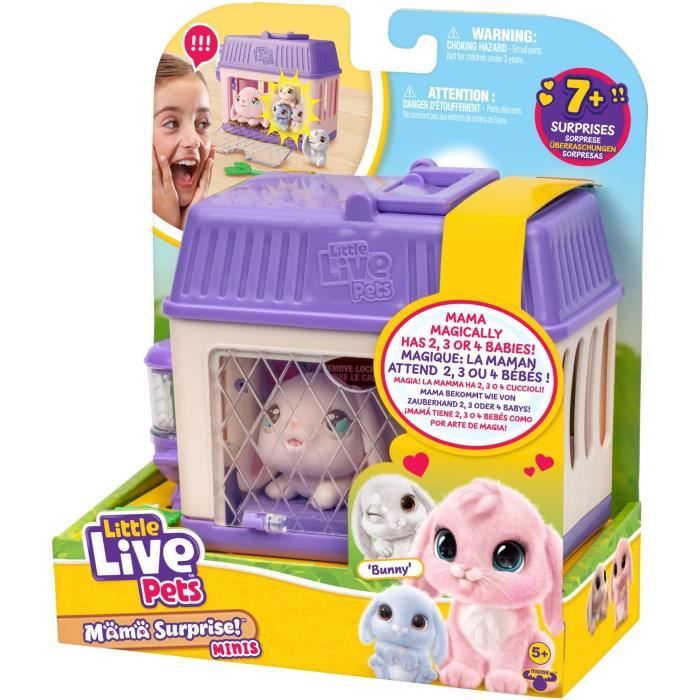 Playset - LITTLE LIVE PETS - Mama Surprise Rabbits - Babies Included - Customizable Accessories