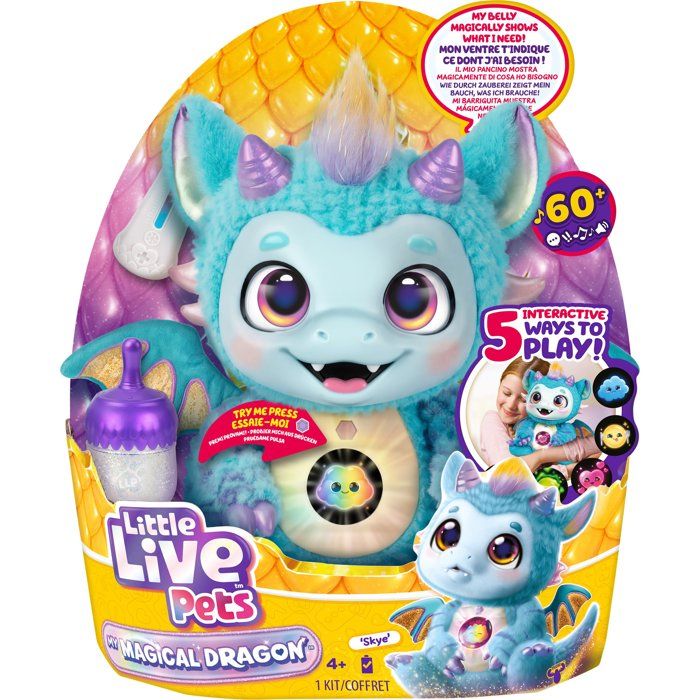 Interactive Plush Toy - LITTLE LIVE PETS - Magical Dragon - Reactions - Accessories