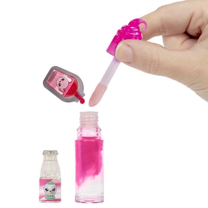 Yummiland - 1 10 cm doll and a glittery gloss to create - Bianca - Chewing Gum flavor - From 4 years old