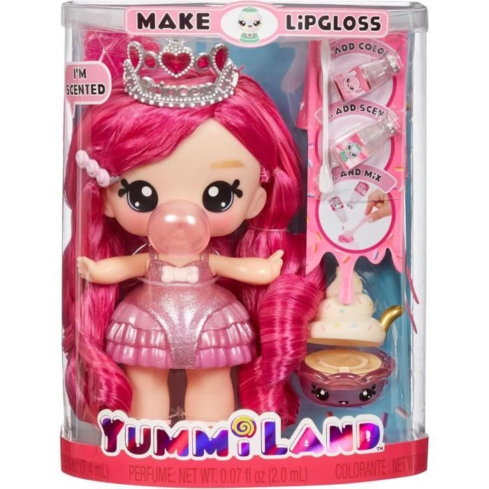 Yummiland - Large 25 cm doll to style and cuddle - Pet + scented lip balms - Bianca - From 4 years old