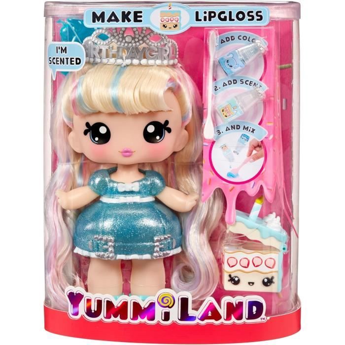 Yummiland - Large 25 cm doll to style and cuddle - Pet + scented lip balm - Callie - From 4 years old