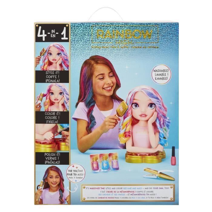 Rainbow High - Bella Styling Head - 33cm - Color Nails and Hair - Use the Products for You - Ages 4 and Up
