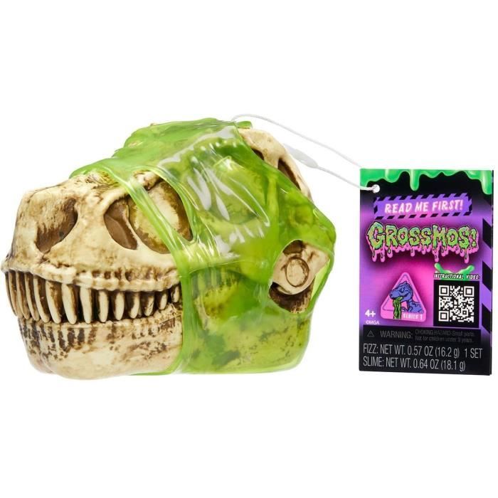 GrossMos - Giant Dinosaur Head - Discover your mini dinosaurs in the slime - 4 models to collect - Random