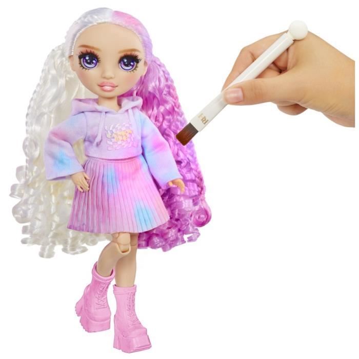 Rainbow High - Water Color - 1 mannequin doll (Violet) of 27cm - 2 outfits and accessories to personalize - Color your hair