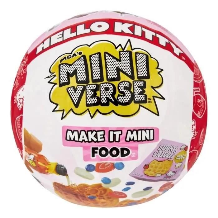 MGA Miniverse - Hello Kitty - Creative Game - Drinks or food - Creative and decorative resin leisure - Non-edible - 8 years old