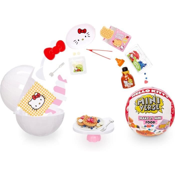 MGA Miniverse - Hello Kitty - Creative Game - Drinks or food - Creative and decorative resin leisure - Non-edible - 8 years old