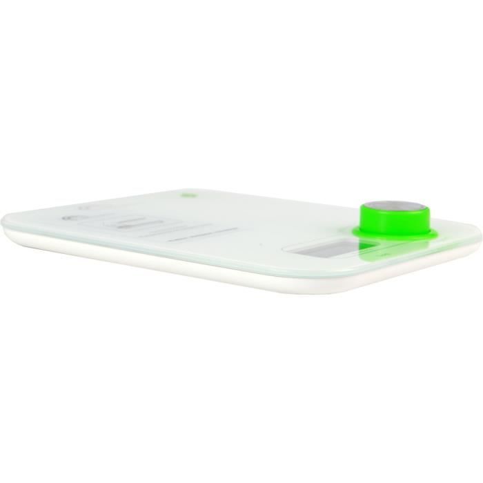 Little Balance 8198 Kinetic Flower, Kitchen Libra without battery, rechargeable by its Little Balance button, 5 kg / 1 g, white