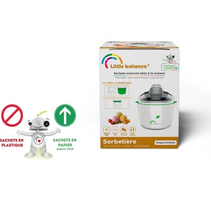 LITTLE BALANCE 8234 Happy Sorbets, Ice Cream Maker, Ice Cream Machine, Sorbets, Ice Cream, 1.5 l