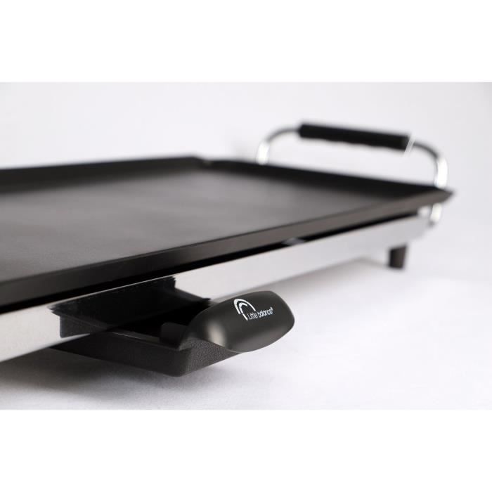 Little Balance 8239 HAPPY PLANCHA 90, Electric plancha 8-10 people, XXL anti-adhesive, all food, 2000W, black/stainless steel