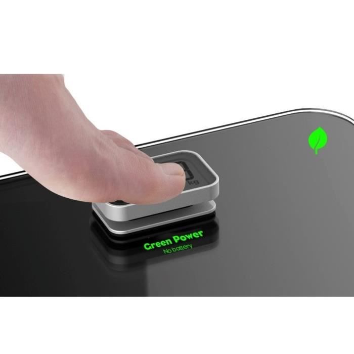 LITTLE BALANCE 8276 Kinetic Premium, Scale without battery, Rechargeable with its Little Balance button, 180 kg / 100 g, Black