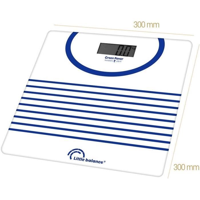 Bathroom scale - LITTLE BALANCE - 8655 - USB-repairable - 180 kg / 100 g - Mariniere