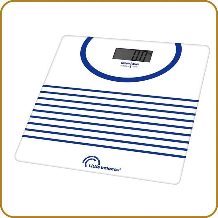 Bathroom scale - LITTLE BALANCE - 8655 - USB-repairable - 180 kg / 100 g - Mariniere