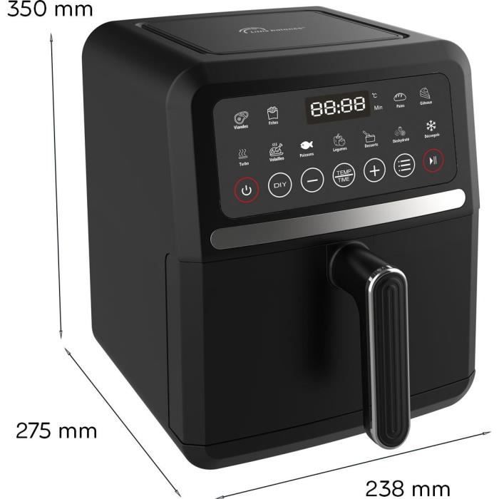Diet fryer - LITTLE BALANCE - 8725 - Crousty light - 5 L - 1500 W - 12 programs - Black