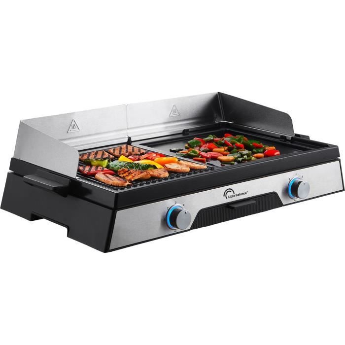 LITTLE BALANCE electric griddle - 8735 - 50x30cm cooking surface - PFAS-free microceramic coating - 2200W