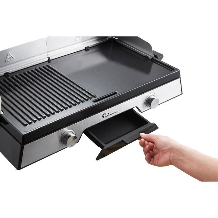 LITTLE BALANCE electric griddle - 8735 - 50x30cm cooking surface - PFAS-free microceramic coating - 2200W