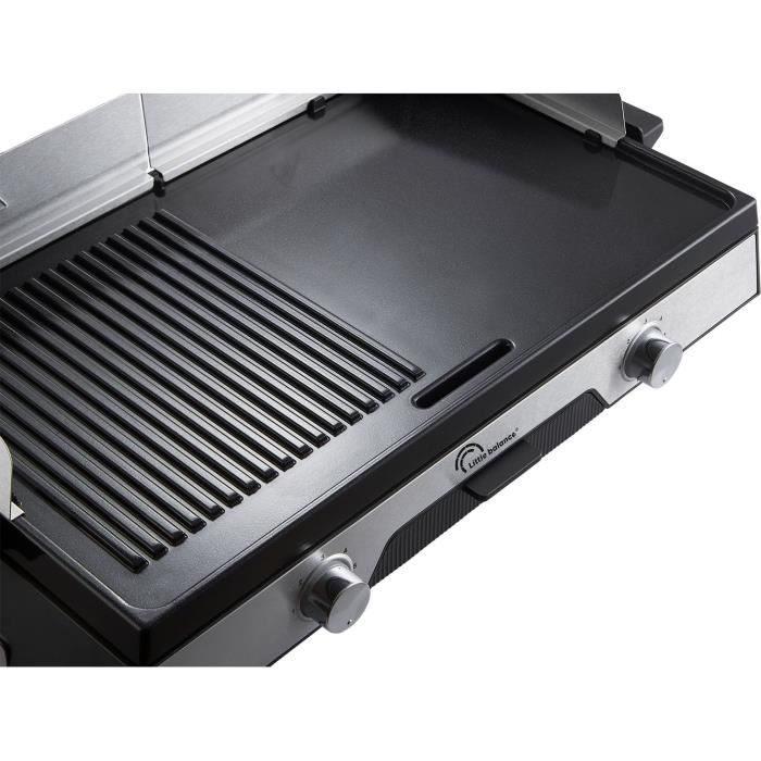 LITTLE BALANCE electric griddle - 8735 - 50x30cm cooking surface - PFAS-free microceramic coating - 2200W