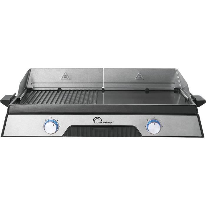 LITTLE BALANCE electric griddle - 8735 - 50x30cm cooking surface - PFAS-free microceramic coating - 2200W