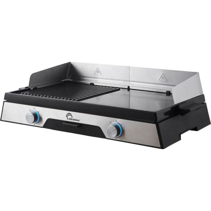 LITTLE BALANCE electric griddle - 8735 - 50x30cm cooking surface - PFAS-free microceramic coating - 2200W