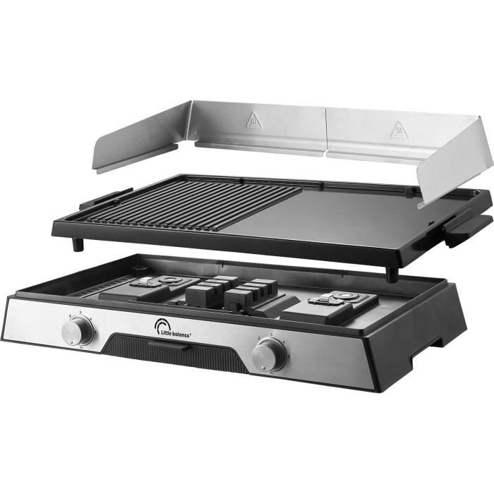 LITTLE BALANCE electric griddle - 8735 - 50x30cm cooking surface - PFAS-free microceramic coating - 2200W
