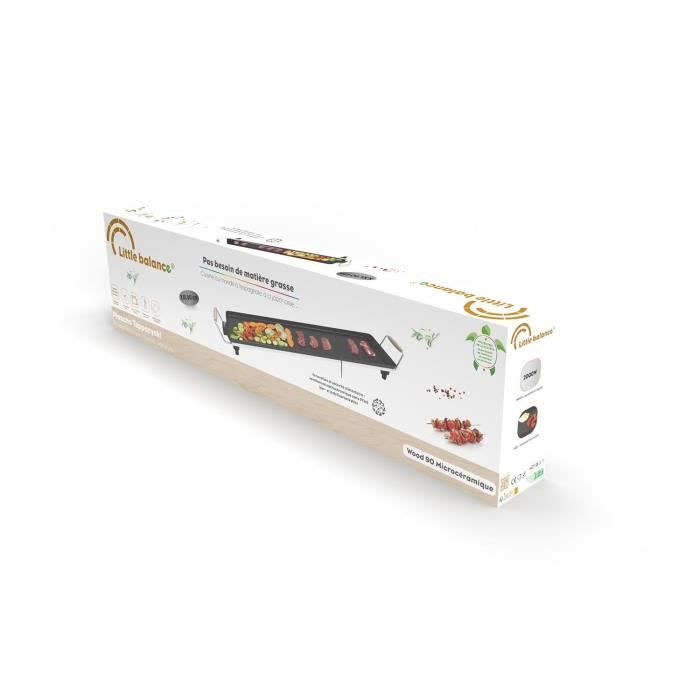 Plancha - LITTLE BALANCE - 8742 - Wood 90 - Wooden handles - 2000 W - 90 cm