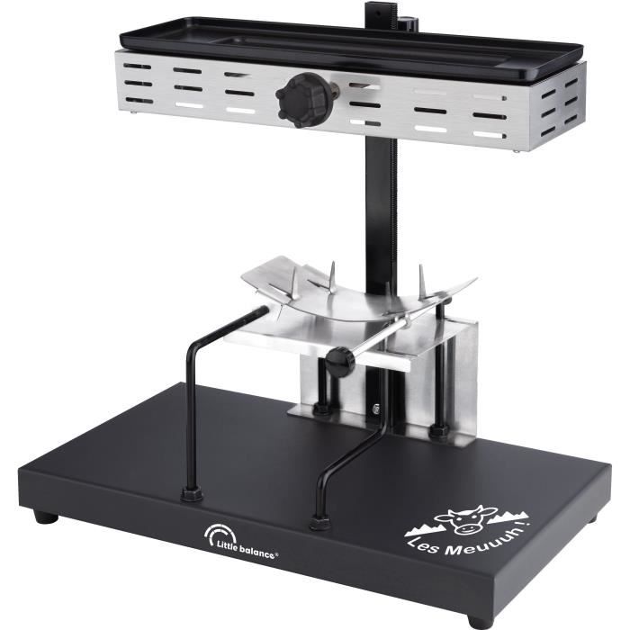 Raclette machine - LITTLE BALANCE - Savoyarde half wheel - 850 W - 6 people - Meuuuh design / Stainless steel