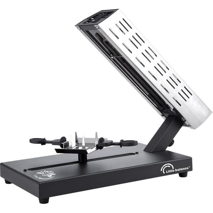 Raclette machine - LITTLE BALANCE - Savoyard quarter wheel - 600 W - 4 people - Meuuuh design / Stainless steel