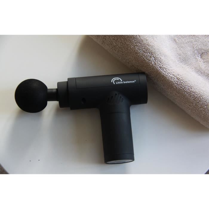 Massage gun - LITTLE BALANCE - Sport Relax - 6 speeds - 4 heads - Black
