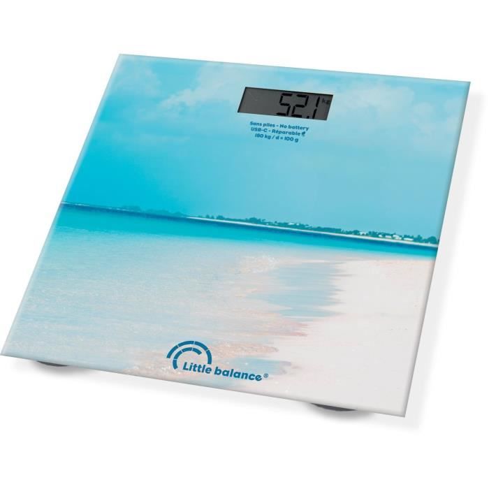 Bathroom scale - LITTLE BALANCE - USB-C - Caribbean