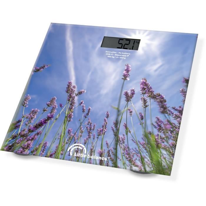 Bathroom scale - LITTLE BALANCE - USB-C - Lavender