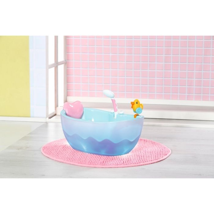 Baby Born - Doll Bathtub - Musical Bubble Bath - Splash sounds and lights - Real showerhead + yellow duck - Dice