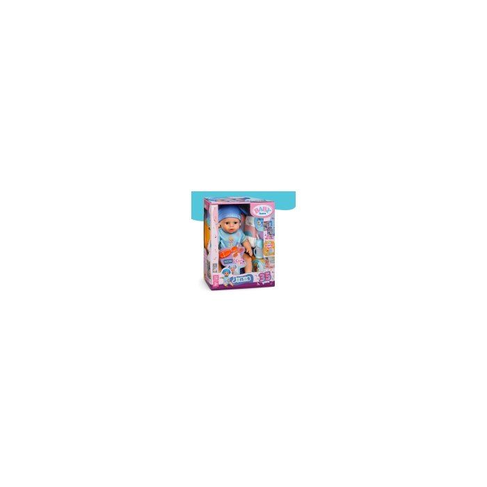 Jonas Doll - BABY BORN - 43 cm - Click & Play - 10 Functions + 8 Accessories - No batteries required, articulated arms and elbows