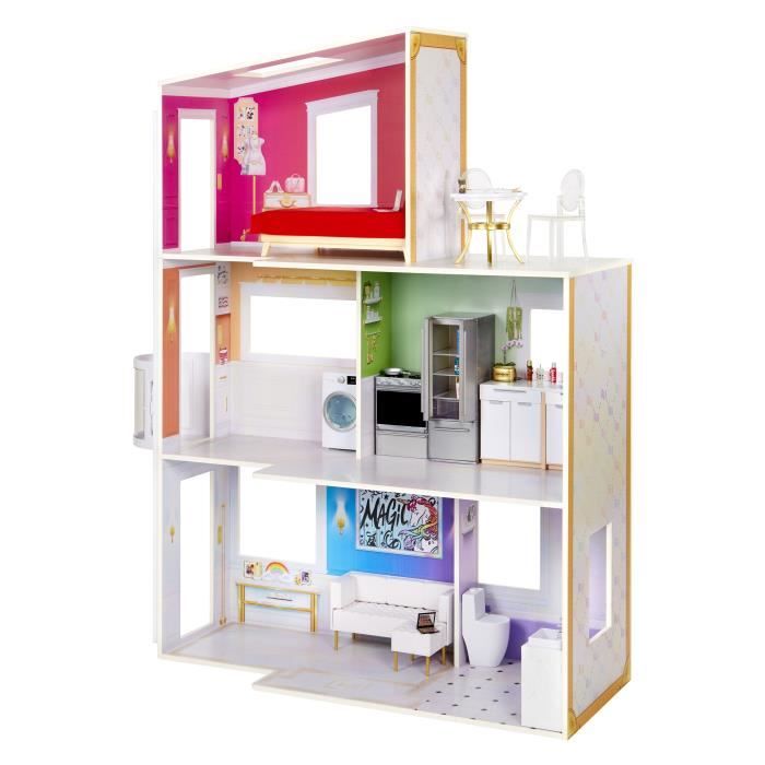 Rainbow High Townhouse - Wooden house 3 floors and 6 rooms - Functional elevator and mobile furniture
