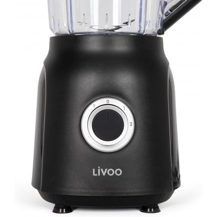 Blender - LIVOO - 1.5 L - 600 W - 22,000 rpm - 2 speeds - Black